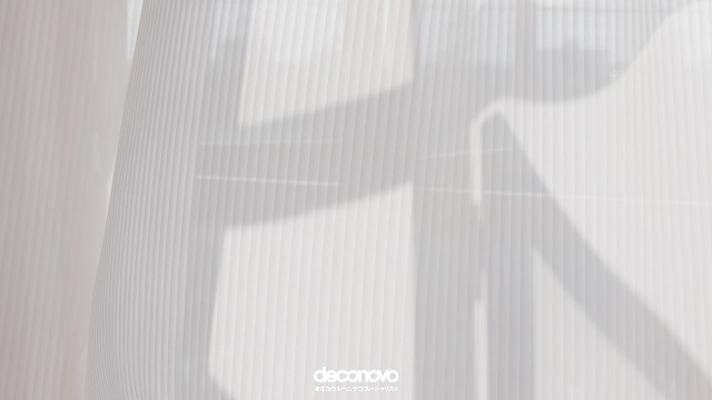 Amazon｜Deconovo レースカーテン 縞模様 外から見えにくい 柔い 断熱